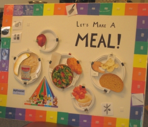 Game board to help teach about good nutrition
